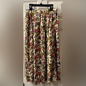 Wool Floral Skirt